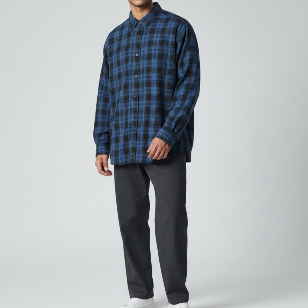Current/Elliot Blue and Black Plaid Classic Fit Button Down Size XXLarge New